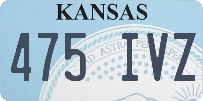 KS license plate 475IVZ
