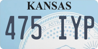 KS license plate 475IYP
