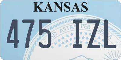 KS license plate 475IZL