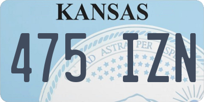 KS license plate 475IZN