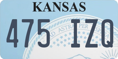 KS license plate 475IZQ