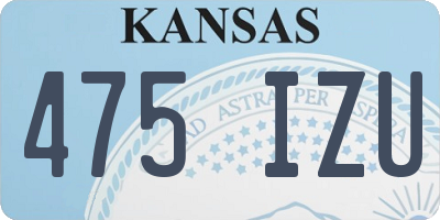 KS license plate 475IZU