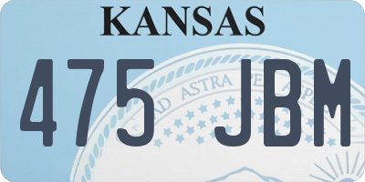 KS license plate 475JBM