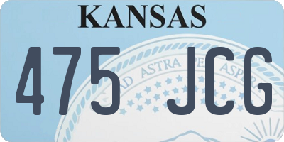 KS license plate 475JCG