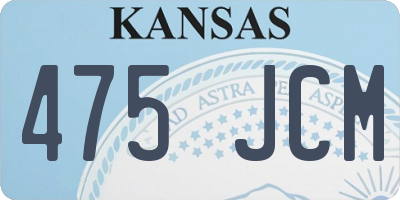 KS license plate 475JCM