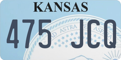 KS license plate 475JCQ