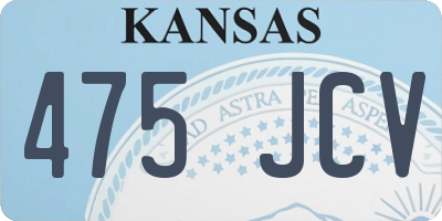 KS license plate 475JCV