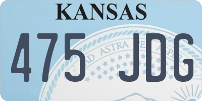 KS license plate 475JDG