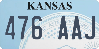 KS license plate 476AAJ