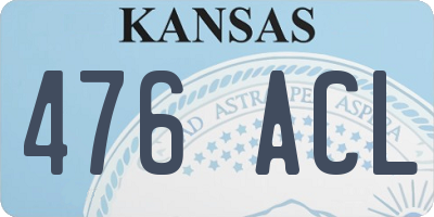 KS license plate 476ACL