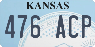 KS license plate 476ACP