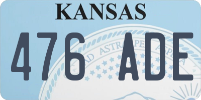 KS license plate 476ADE