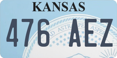 KS license plate 476AEZ