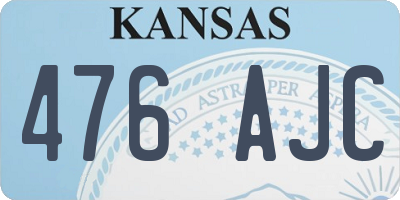 KS license plate 476AJC