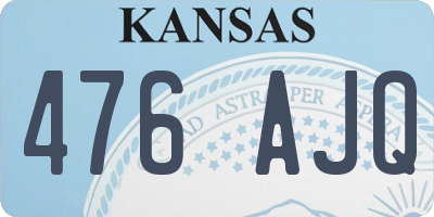 KS license plate 476AJQ