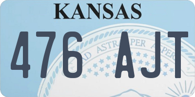 KS license plate 476AJT