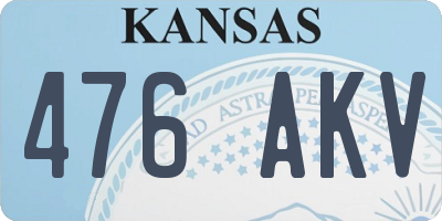 KS license plate 476AKV