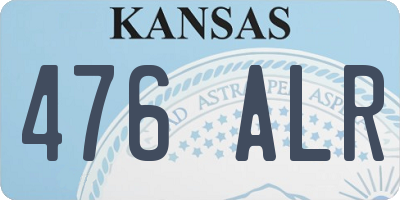 KS license plate 476ALR
