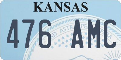 KS license plate 476AMC