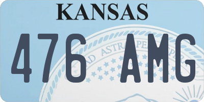 KS license plate 476AMG