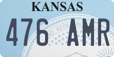 KS license plate 476AMR