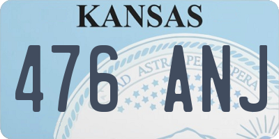 KS license plate 476ANJ