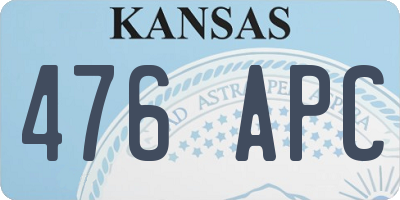 KS license plate 476APC