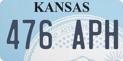 KS license plate 476APH