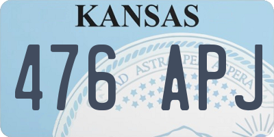 KS license plate 476APJ