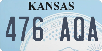 KS license plate 476AQA