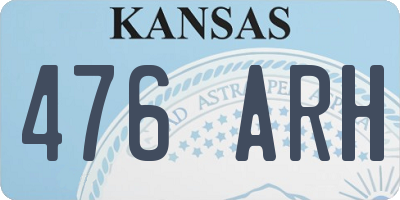 KS license plate 476ARH