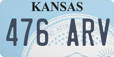 KS license plate 476ARV