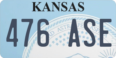 KS license plate 476ASE