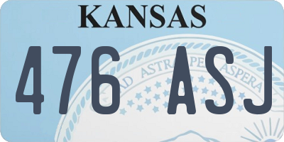 KS license plate 476ASJ