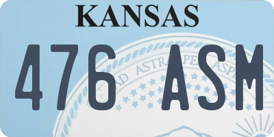 KS license plate 476ASM