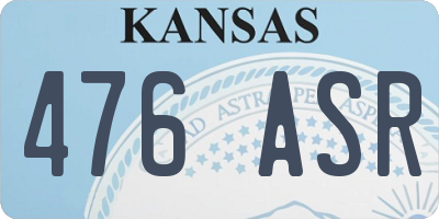 KS license plate 476ASR