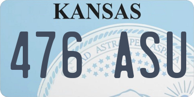 KS license plate 476ASU