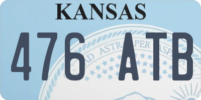 KS license plate 476ATB