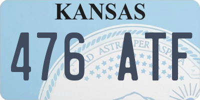 KS license plate 476ATF