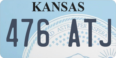 KS license plate 476ATJ