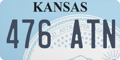 KS license plate 476ATN