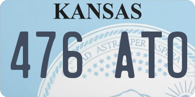 KS license plate 476ATO
