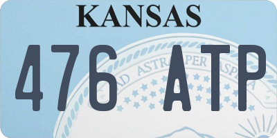 KS license plate 476ATP