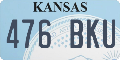 KS license plate 476BKU