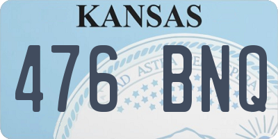 KS license plate 476BNQ