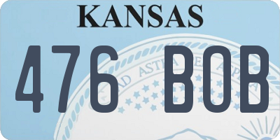 KS license plate 476BOB