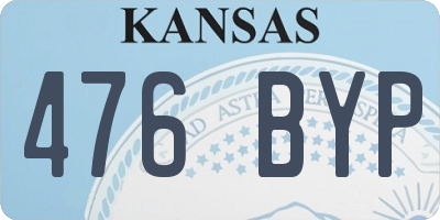 KS license plate 476BYP