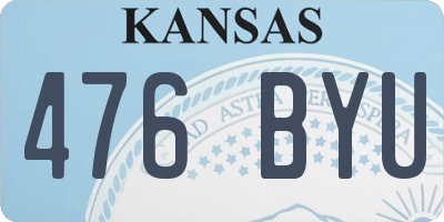 KS license plate 476BYU