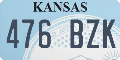 KS license plate 476BZK