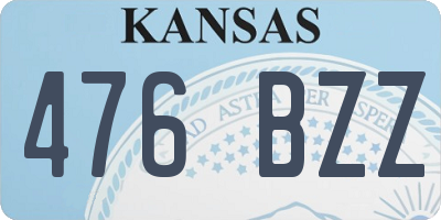KS license plate 476BZZ